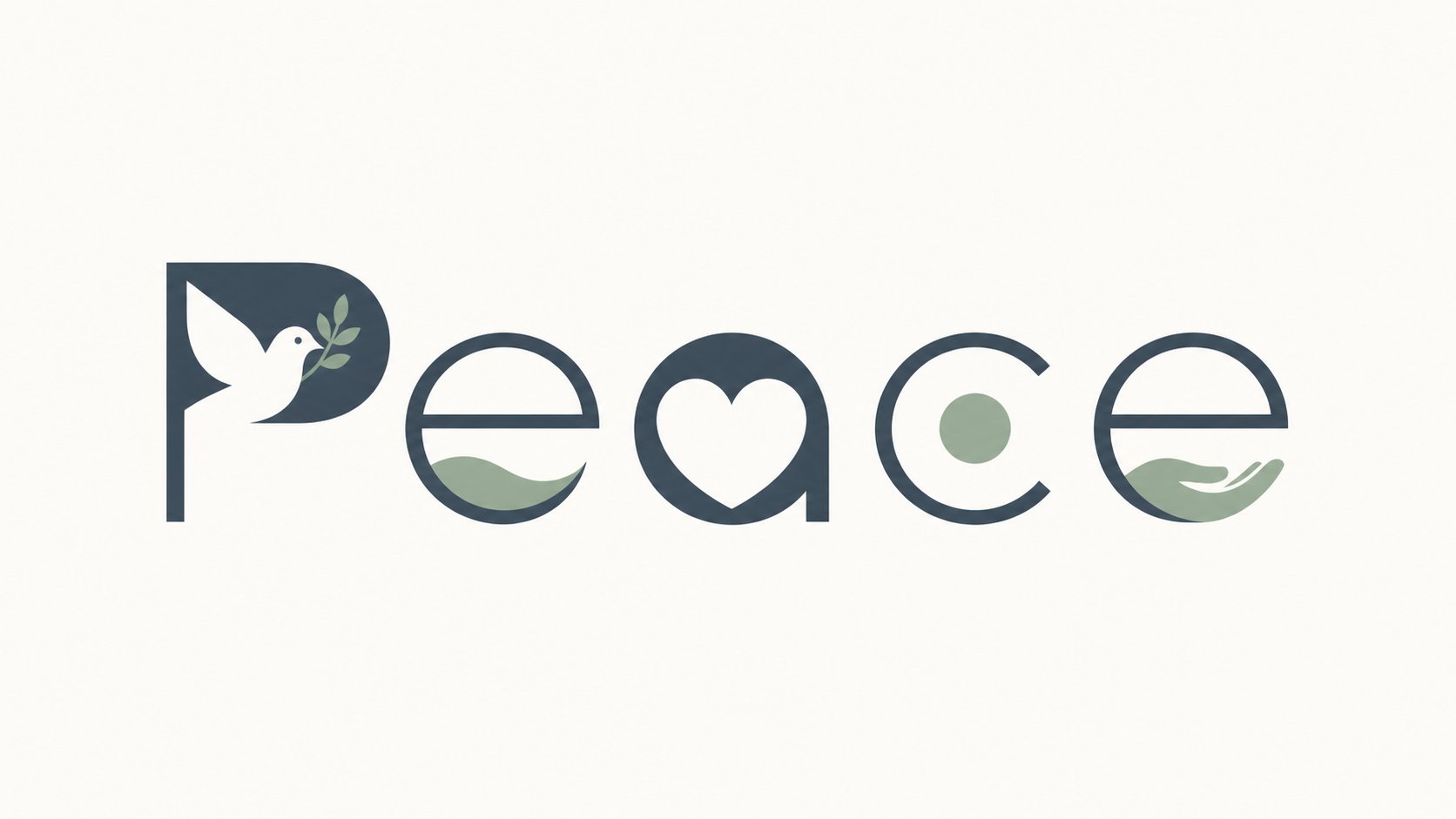 Minimalist typographic word design with letters symbolizing their own meaning (2 of 4)